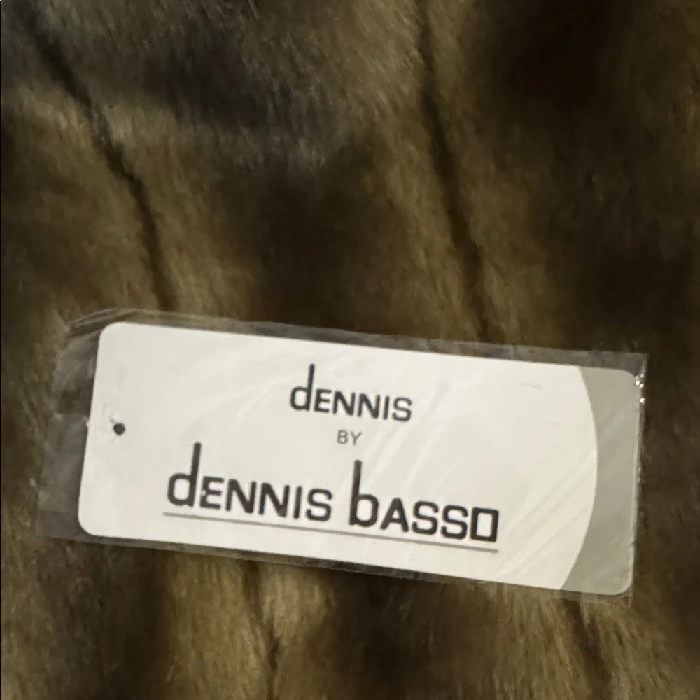 Dennis Basso Reversible Faux Fur Faux Suede Coat with Hood Size Medium - Picture 15 of 16